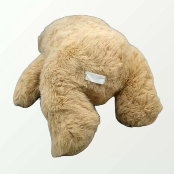 Vintage EDEN NY Shaggy Teddy Bear Vinyl Nose Airbrushing Spots Tan Brown Korea - Picture 7 of 10